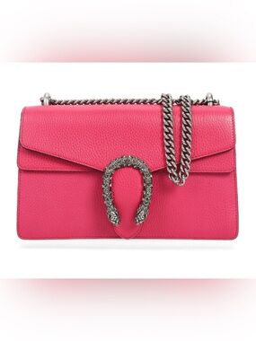 GUCCI Dionysus Calfskin Leather Crossbody Bag Pink
